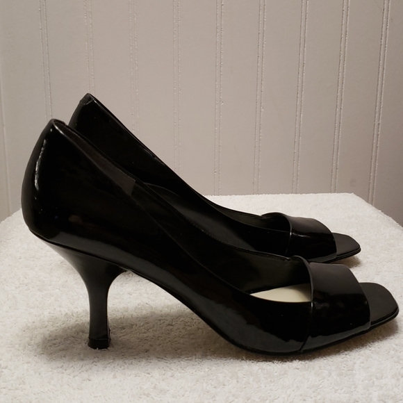 Nine West Kenny black patent leather peeptoe, 7 - Picture 2 of 12